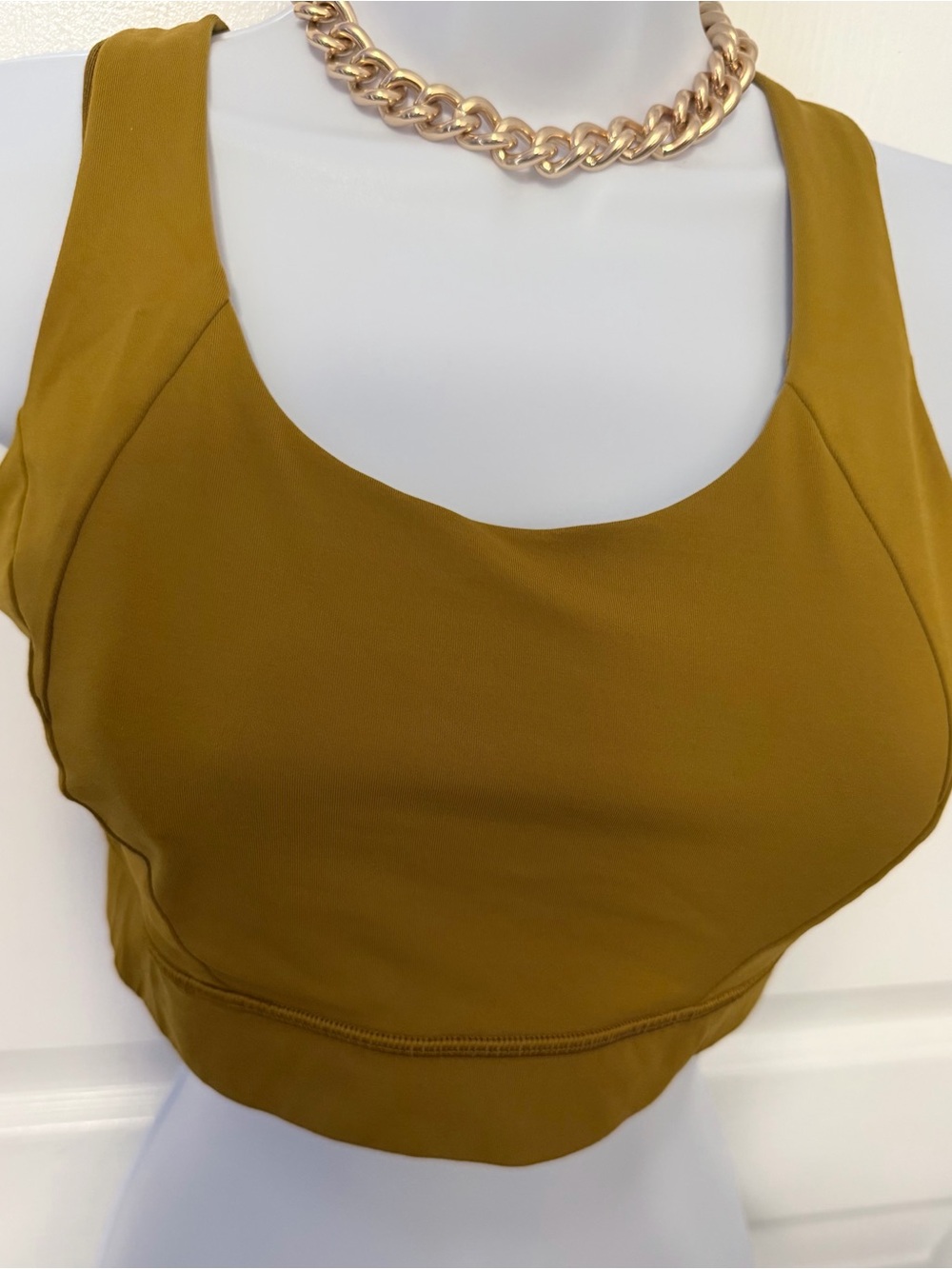 lululemon athletica Mustard Yellow Crop Sports Bra Top